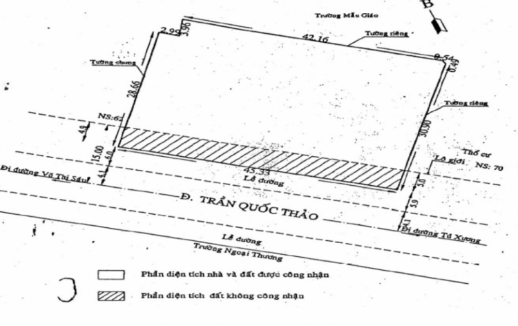 Mặt tiền Trần Quốc Thảo 285 tr/m2