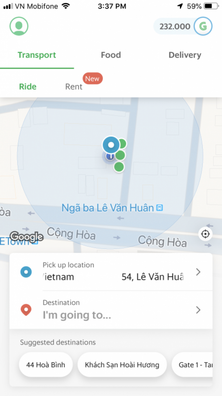 Grab pay , các bác có bị Moca gì gì đó ko ạ?