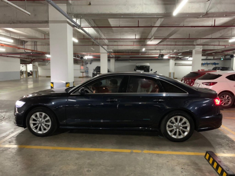 HCM-Bán xe Audi A6 model 2016 sx 2015 đen-nội thất nâu bs SG đi được 14.300km