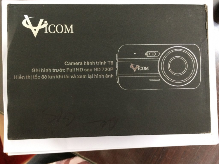 ***CAMERA HÀNH TRÌNH GHI HÌNH KÉP VICOM T8*** TẶNG THẺ NHỚ 16G***