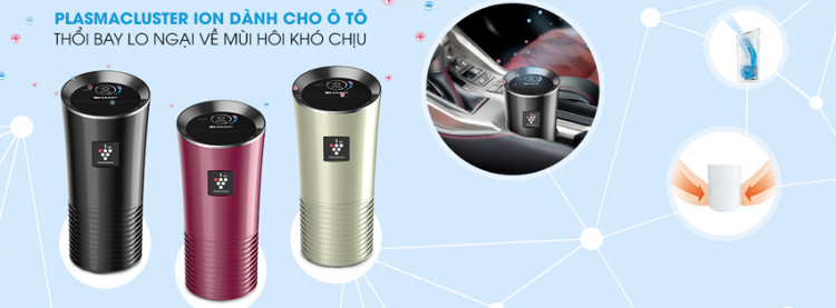 Máy lọc không khí, khử mùi trên ô tô Sharp IG-GC2E - Hàng chính hãng Máy lọc không khí, khử mùi trên ô tô Sharp IG-GC2E - Hàng chính hãng