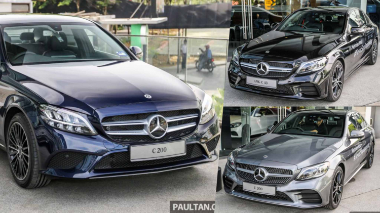 Mercedes-Benz ra mắt C-Class 2019 tại Malaysia; C200 sử dụng máy 1.5 tăng áp; có C43 thể thao