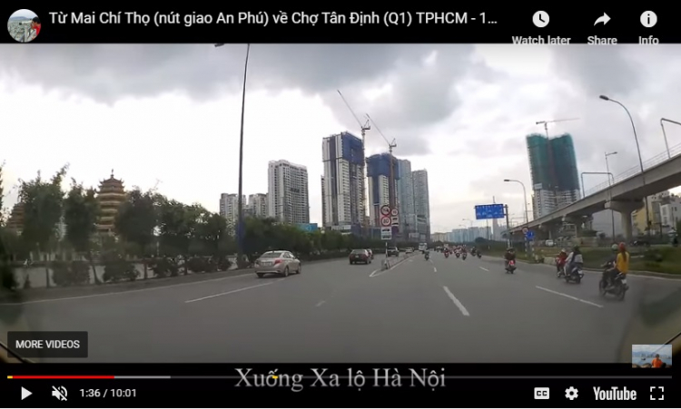 Cầu vượt Cát Lái về Trung tâm TP : để trống một làn xe làm gì ???