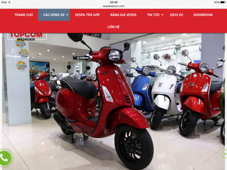 Hỏi dìa xe vespa?