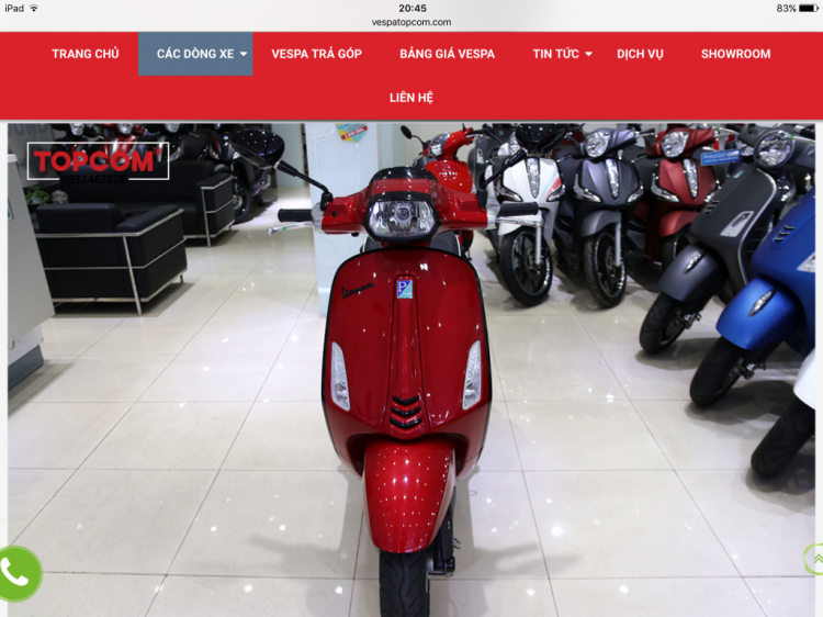 Hỏi dìa xe vespa?