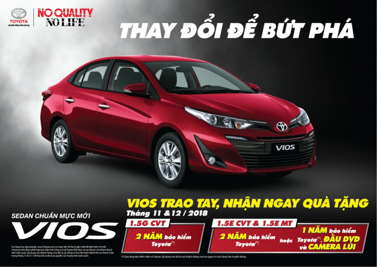 Toyota Việt Nam triển khai chương trình “Vios trao tay, nhận ngay quà tặng” cho khách hàng Việt