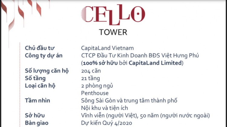 Dela Sol quận 4 Capitaland