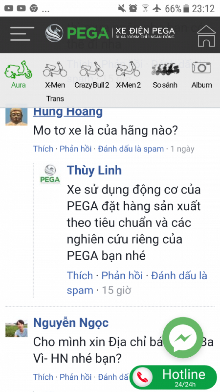 Giá các loại xe máy điện trên thị trường