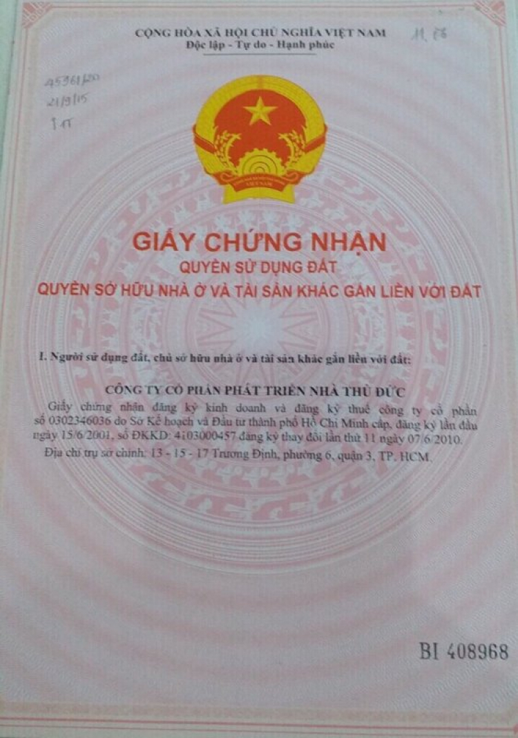 Chủ đề cũ : 1 tỷ +-200 , mua chung cư Q9 đc ko mấy anh ?