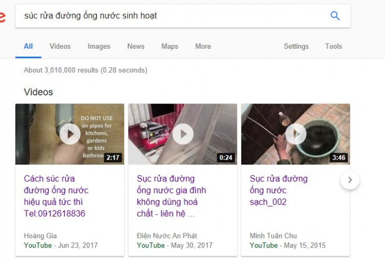 Vệ sinh đường ống nhựa