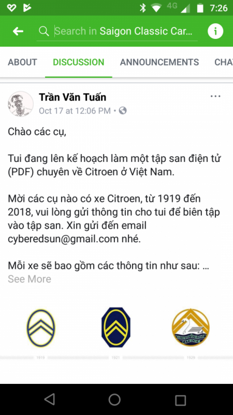 Nhờ vả các anh thông tin về hội quán xe cổ Q9