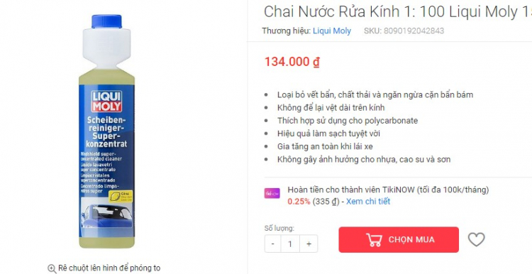 Nước rửa kính !!