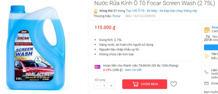 Nước rửa kính !!