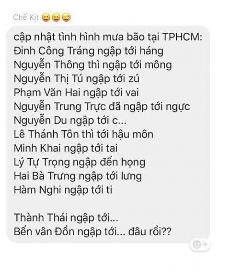 Cập nhật tình hình ngập nước sau bão và các thiệt hại về xe đi các bác Cập nhật tình hình ngập nước sau bão và các thiệt hại về xe đi các bác