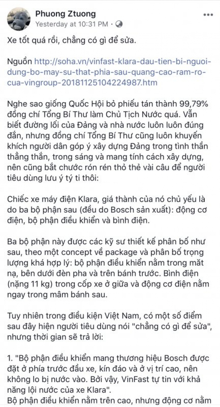 [Clip] Thử lội nước gần 1 mét với VinFast Klara và cái kết