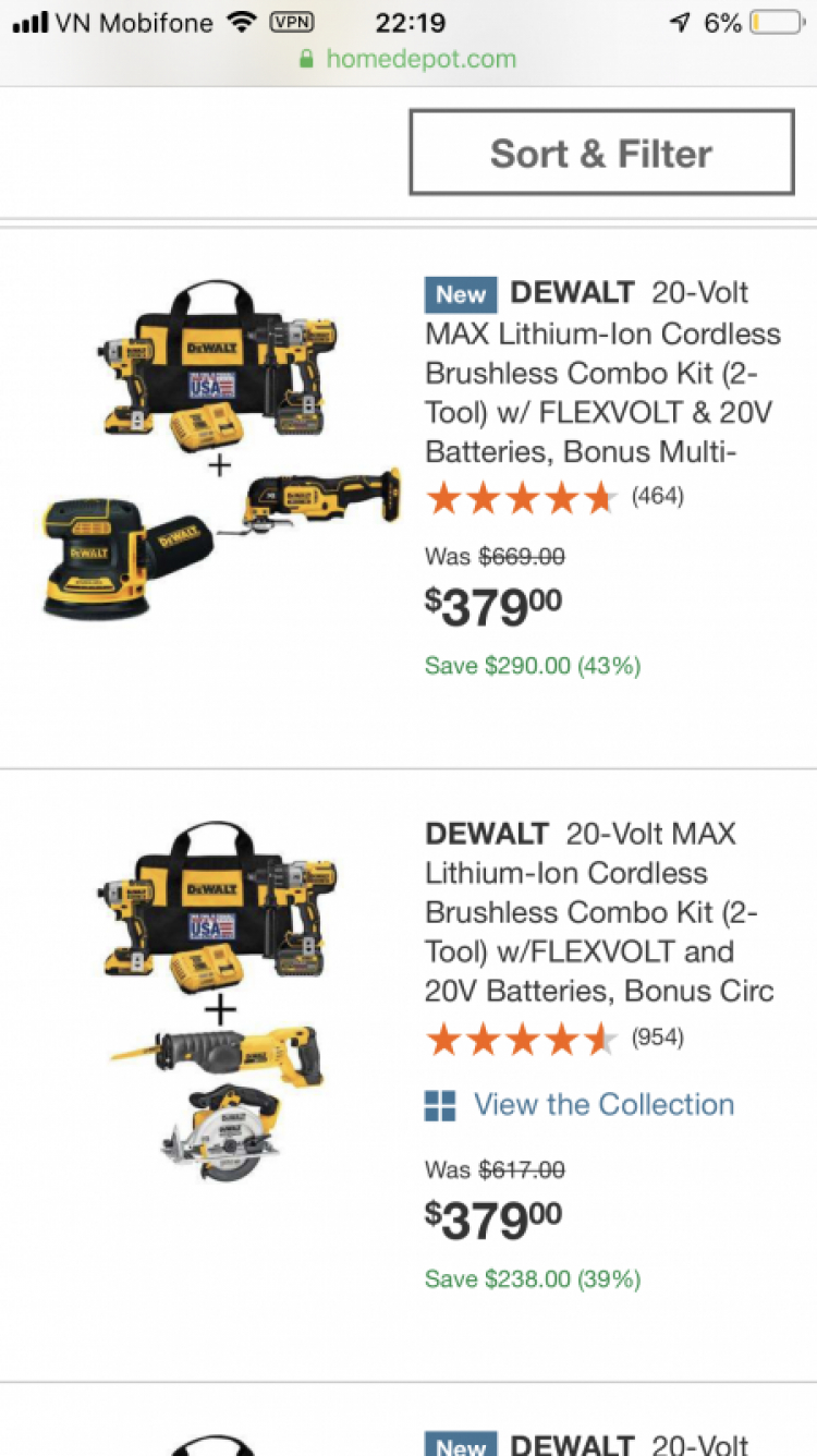 Power Tools! Homedepot đang sale khủng kìa mý a