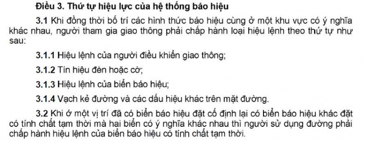 Thứ tự hiệu lực của các loại...