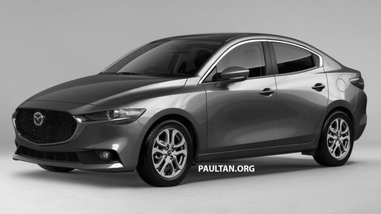 Phác thảo Mazda2 thế hệ mới theo phong cách Mazda3 mới