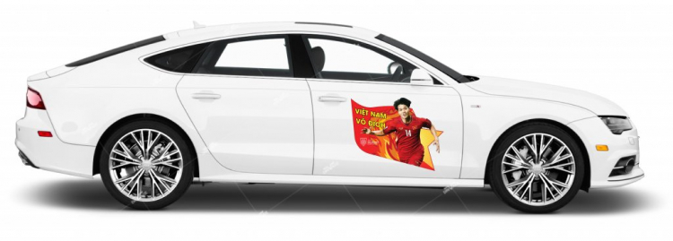 Tặng 200 bộ decal dán xe hơi cổ vũ ĐTQG Việt Nam giải AFF Cup 2018