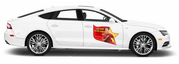 Tặng 200 bộ decal dán xe hơi cổ vũ ĐTQG Việt Nam giải AFF Cup 2018