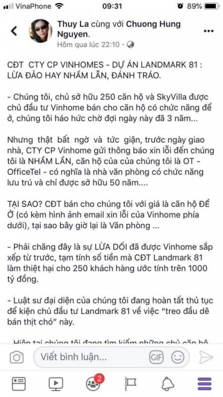 Vincity dời ngày mở bán qua 2019