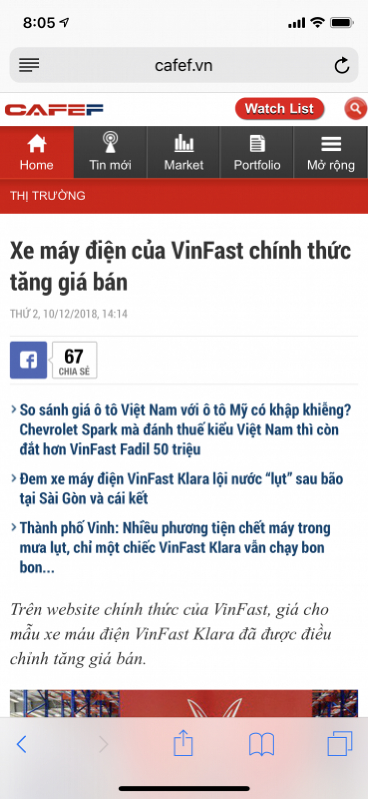 Yoni thông thái ơi, a Vova tăng giá bán xe Klara rồi