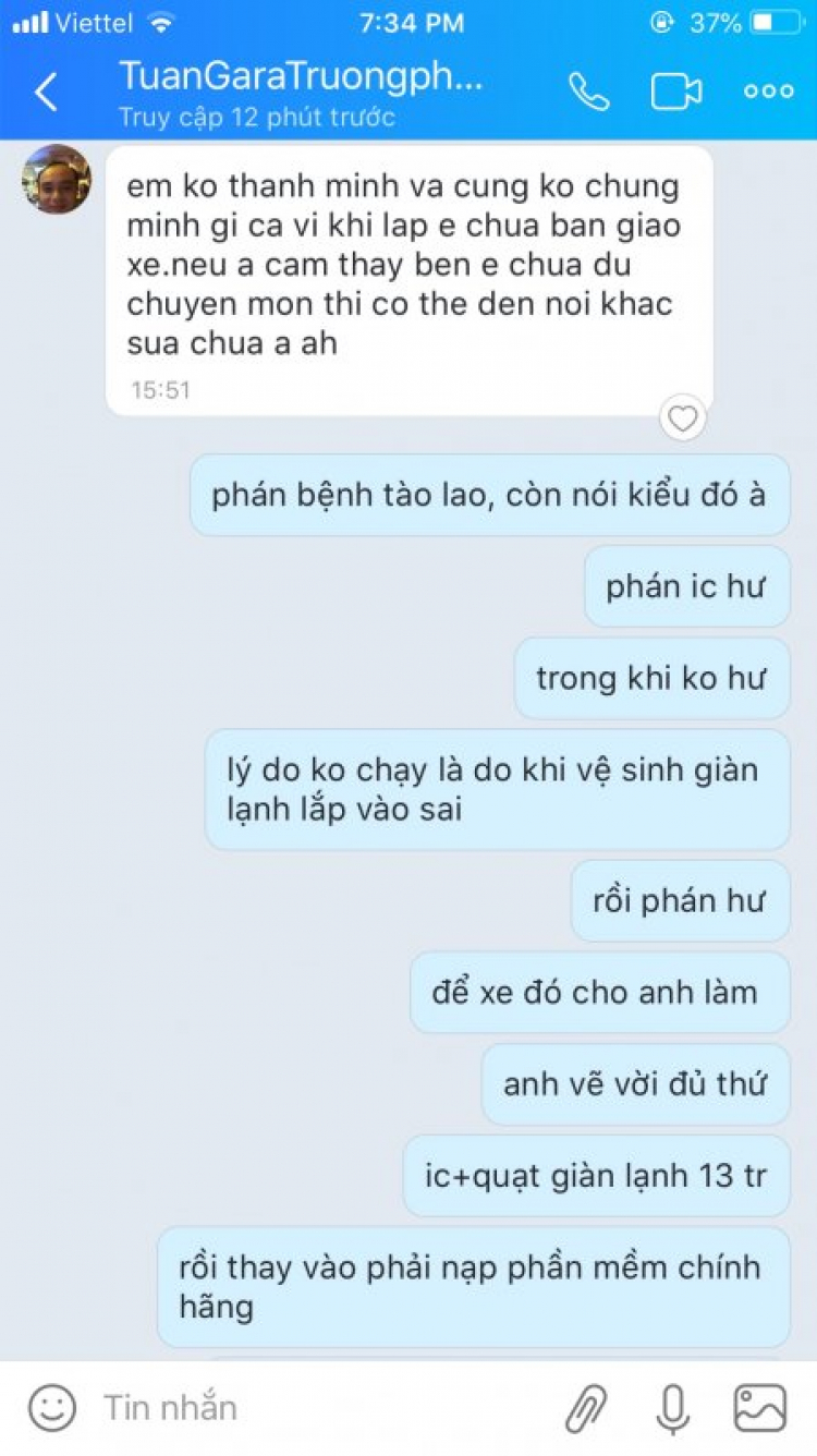 Cảnh báo gara đểu TRƯƠNG PHAN -Phan Văn Trị -Gò Vấp