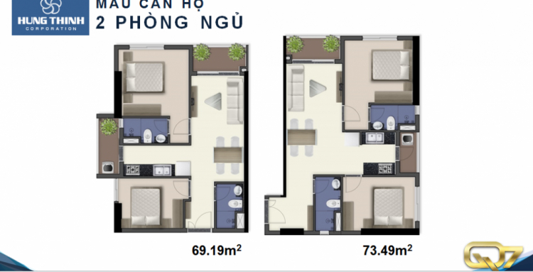 Mở bán căn hộ mặt sông Sài Gòn khu Phú Mỹ Hưng, Quận 7 căn 2PN, 2WC, 67m2.