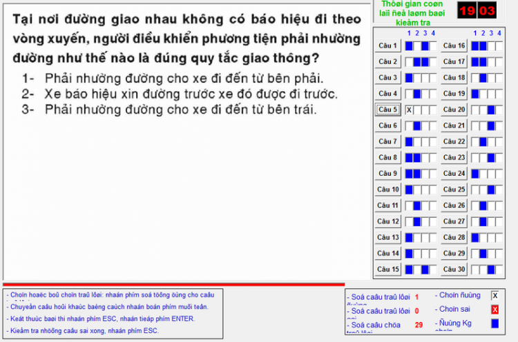 Nhường xe bên phải.