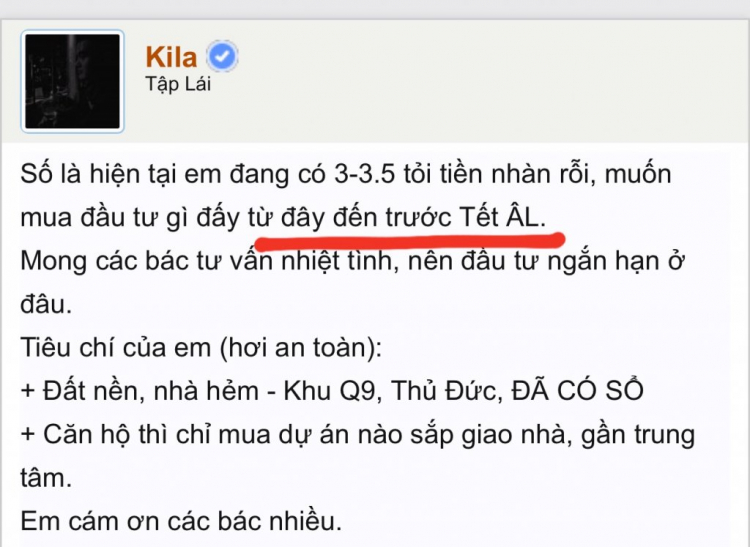 Một tháng trước Tết ÂL - nên đầu tư ở đâu với 3 tỷ