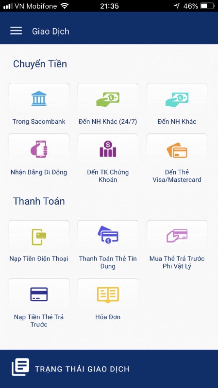 Sao ngân hàng Agribank không có tên trên hệ thống chuyển tiền online của ngân hàng Sacombank?