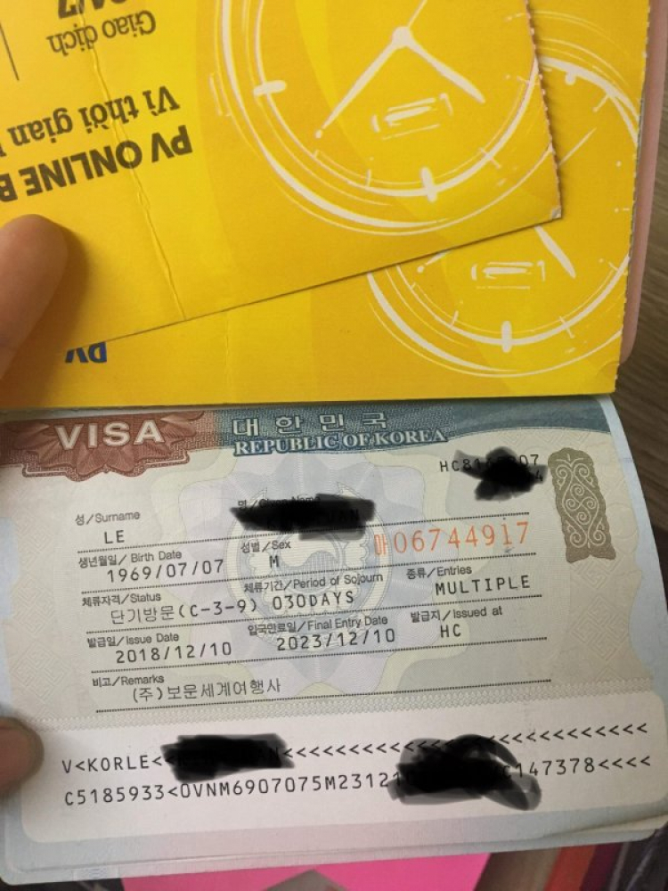 Visa Hàn...5 năm có ai làm chưa ạ