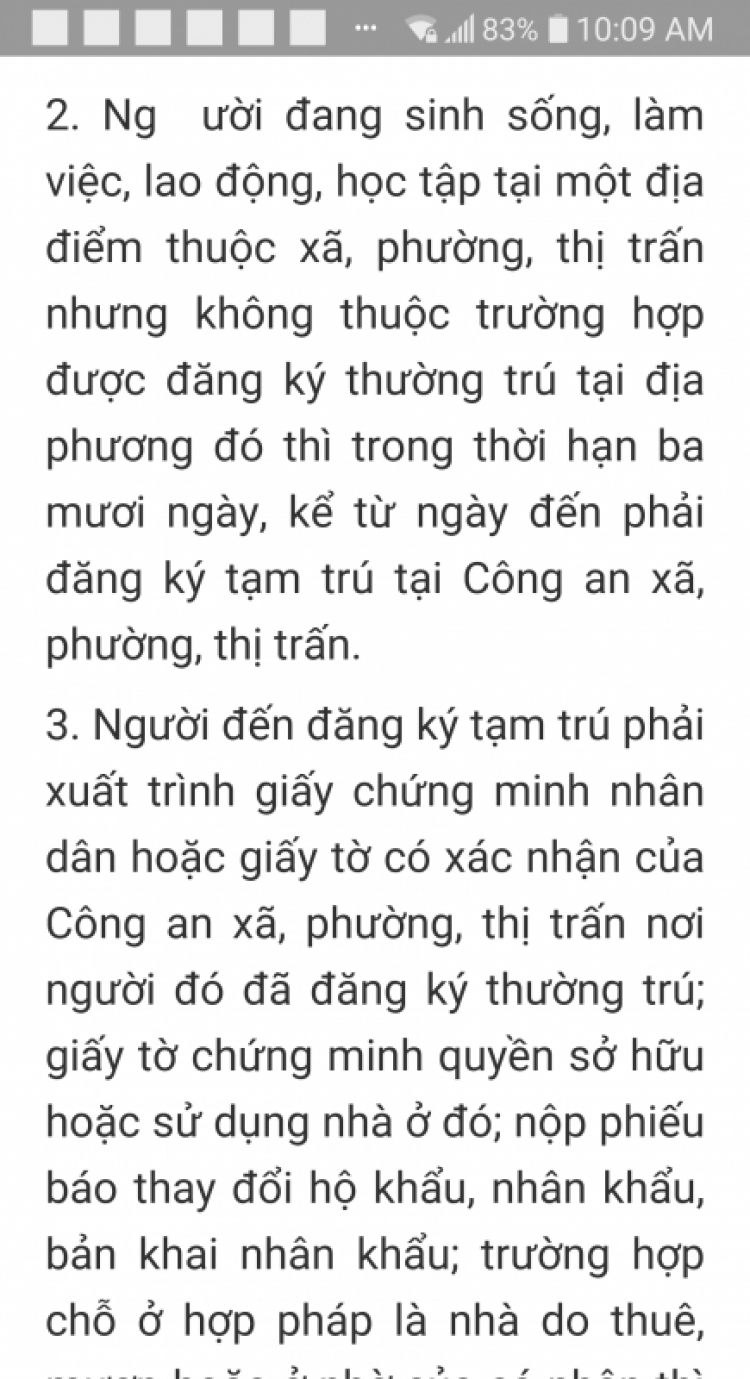 Chuyển nhà mới cùng quận cần đăng ký tạm trú không?