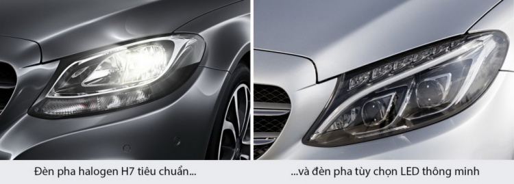 Thay bóng đèn LED xe Mercedes C200