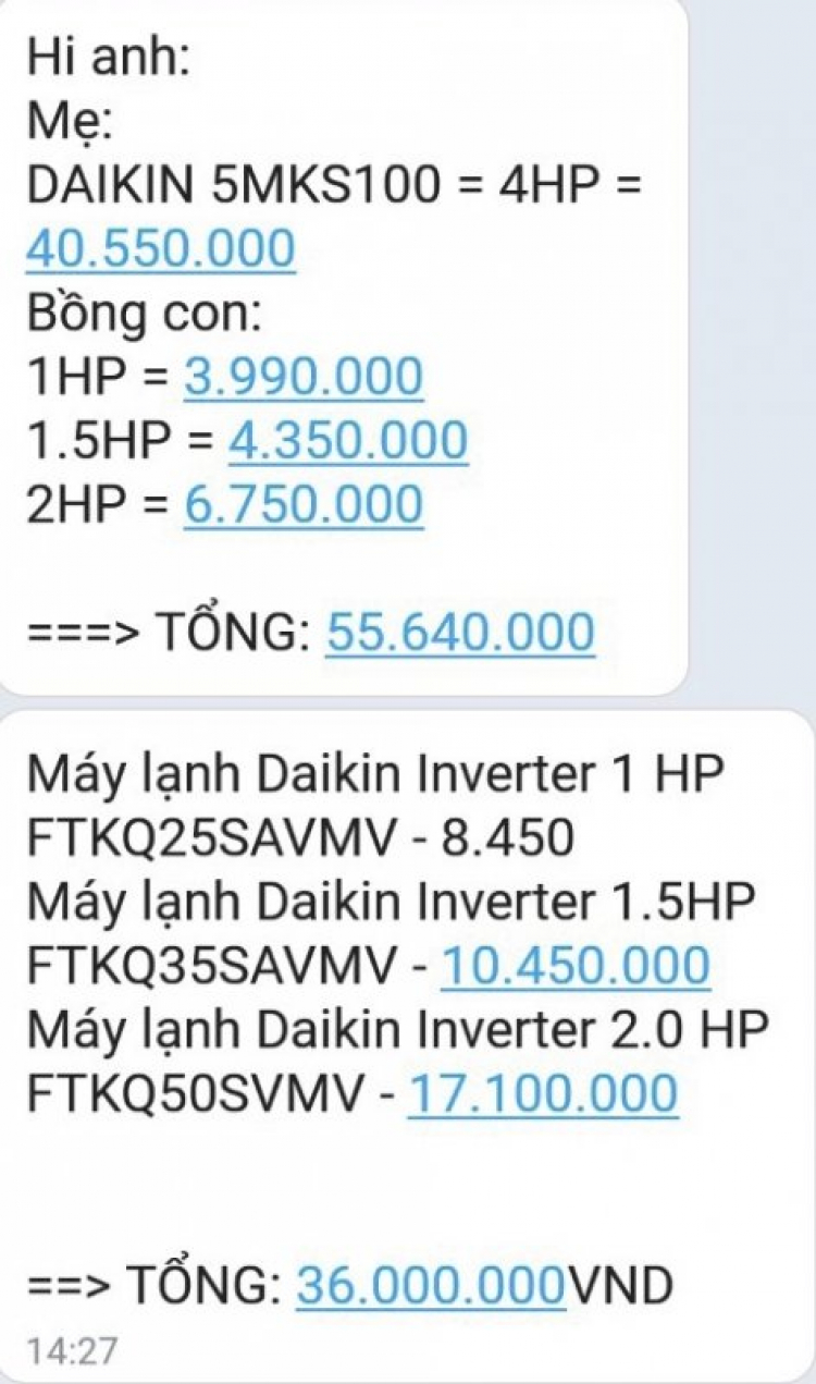 Máy lạnh Multi