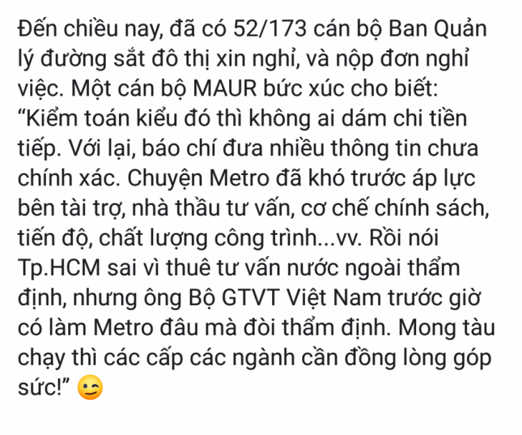 Ban Quản lý đường sắt đô thị TPHCM (ĐSĐT) đã có những sai sót và vi phạm rất nghiêm trọng