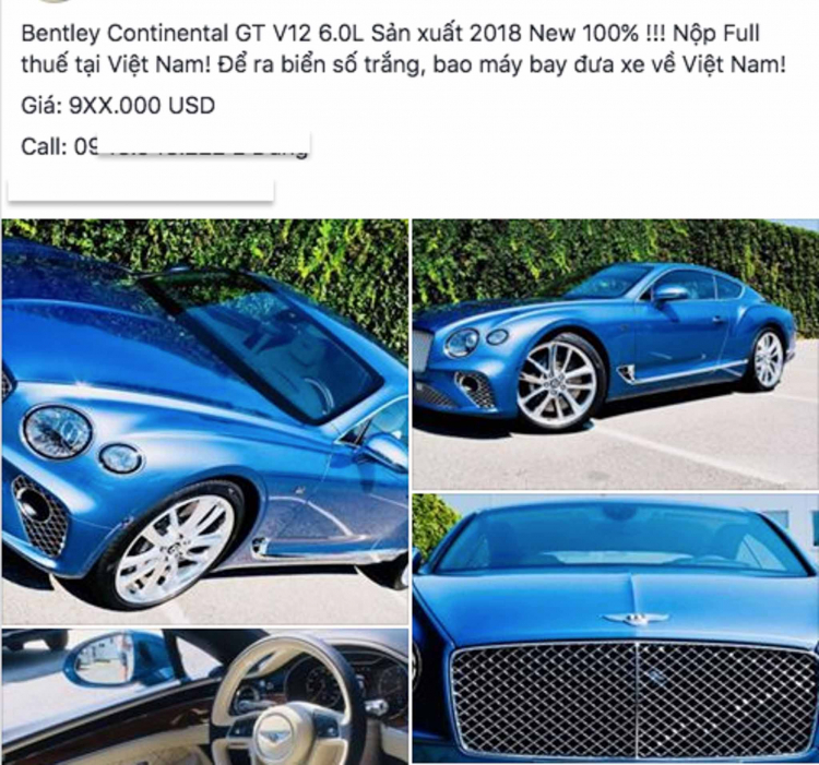 Bentley Continental GT 2018 về Việt Nam; giá khoảng 25 tỷ đồng