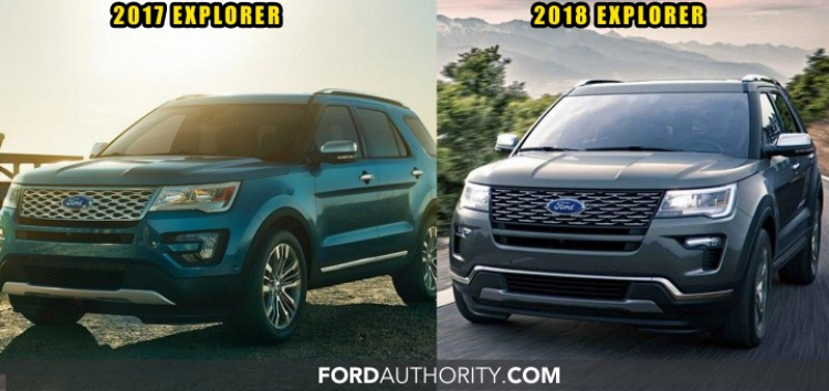 Ford Explorer 2018 vs 2017
