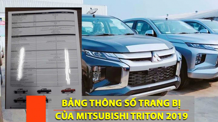 Xem qua trang bị trên 2 phiên bản số tự động của Mitsubishi Triton 2019 sắp ra mắt tại Việt Nam