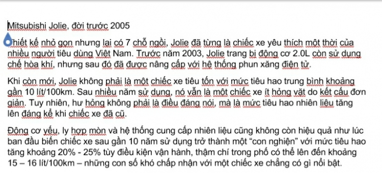 Jolie - Chiếc xe thân thiện