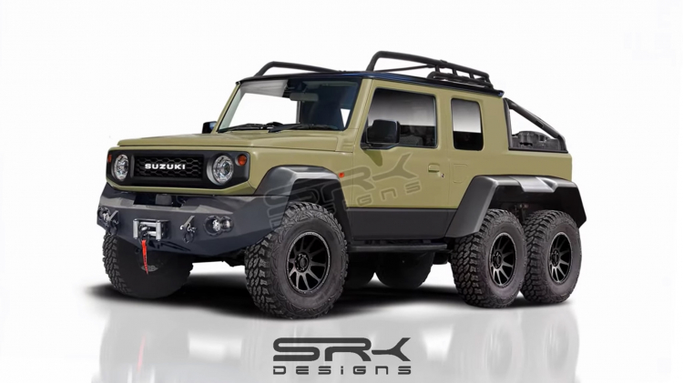 Ý tưởng về một chiếc Suzuki Jimny 2019 độ 6 bánh theo kiểu 6x6