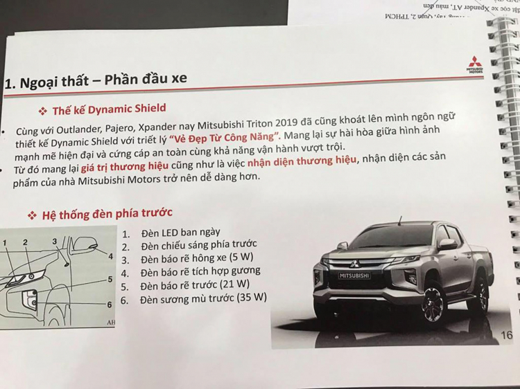 Em gửi Catalogue Mitsubishi Triton 2019 dành cho các bác ngâm cứu