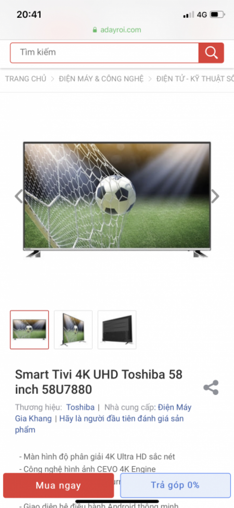 Tivi smart 50inch nào được?