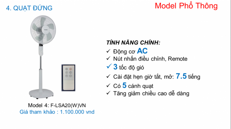 Đánh giá quạt đứng Toshiba F-LSD10 Đánh giá quạt đứng Toshiba F-LSD10