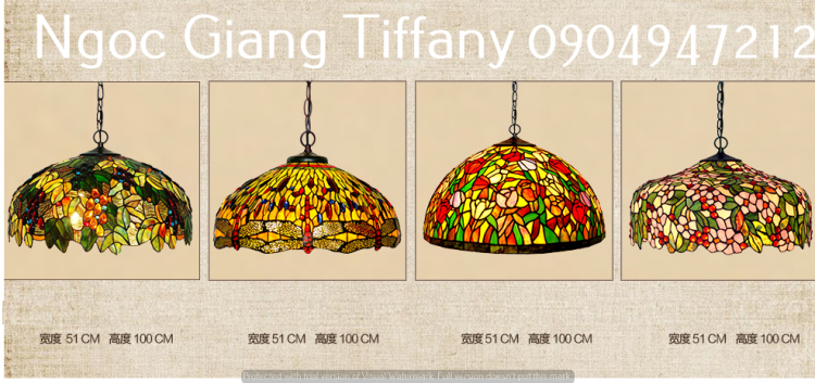 Em bán đèn Tiffany Cho các bác bày tết