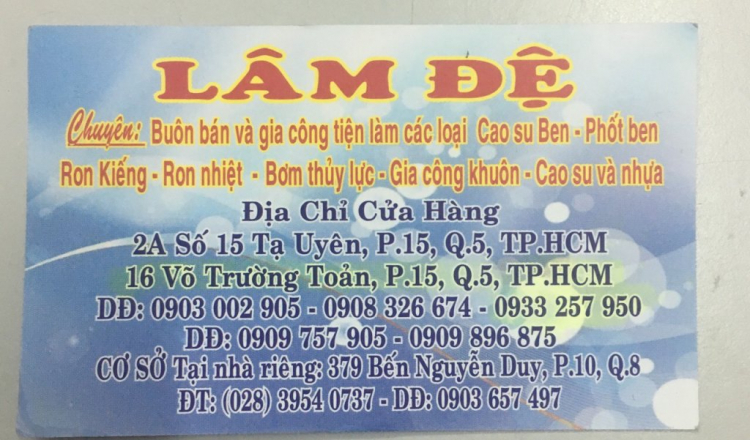 Tiện phốt cao su