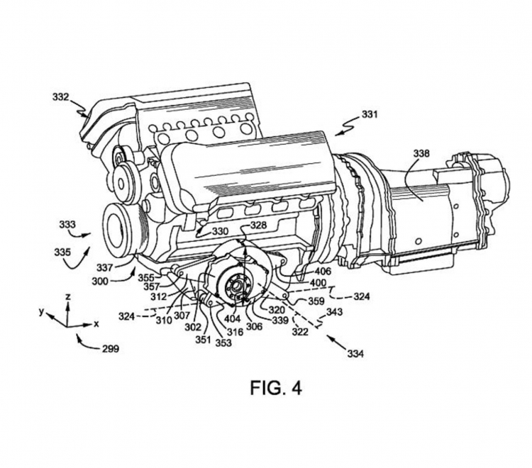 Ford xin cấp bằng sáng chế động cơ V8 với hệ thống hybrid ở trục trước