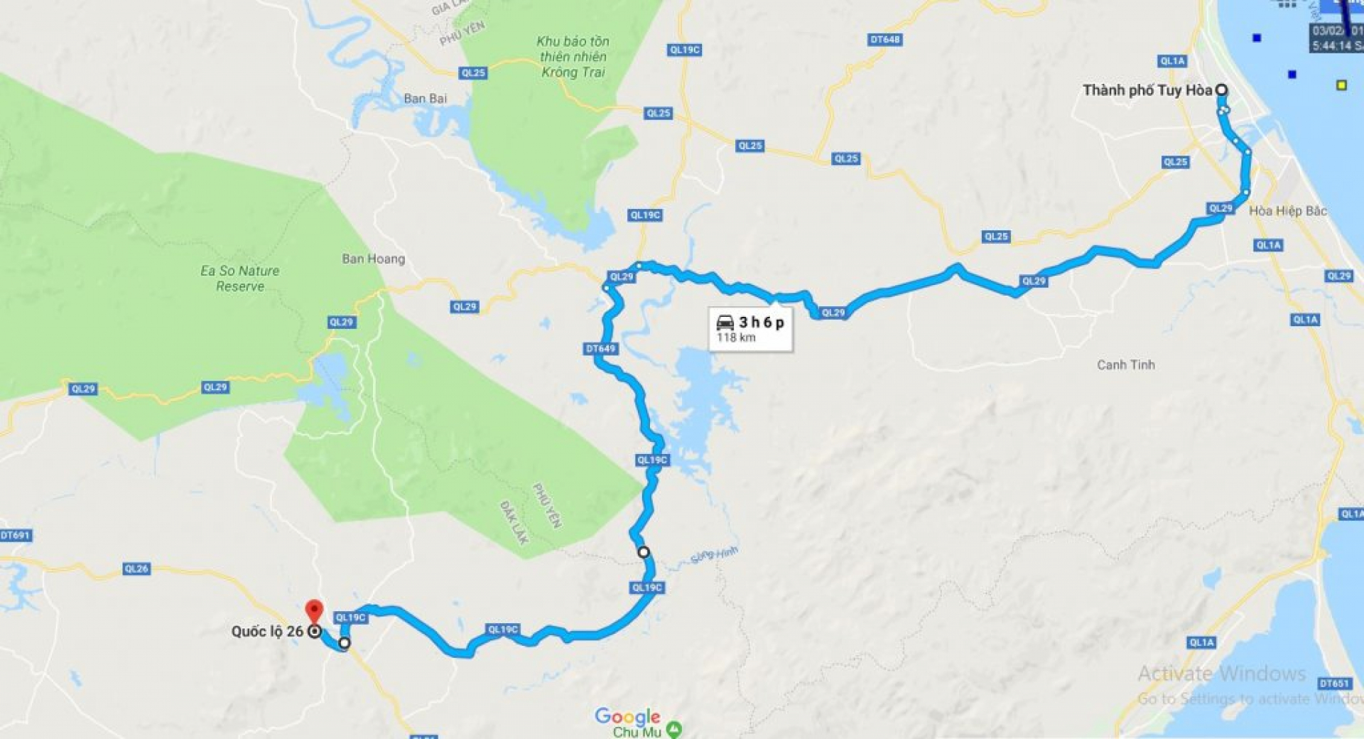 Hỏi đường từ Buôn Mê Thuộc đi Phú Yên Hỏi đường từ Buôn Mê Thuộc đi Phú Yên