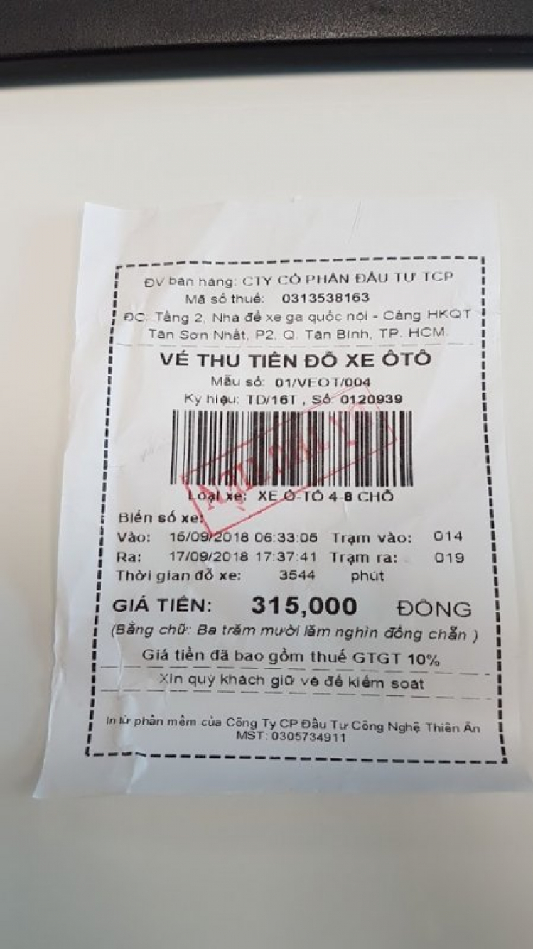 Gửi xe hơi qua đêm ở sân bay tân sơn nhất Gửi xe hơi qua đêm ở sân bay tân sơn nhất