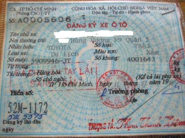 Hỏi về Xe tay lái nghịch